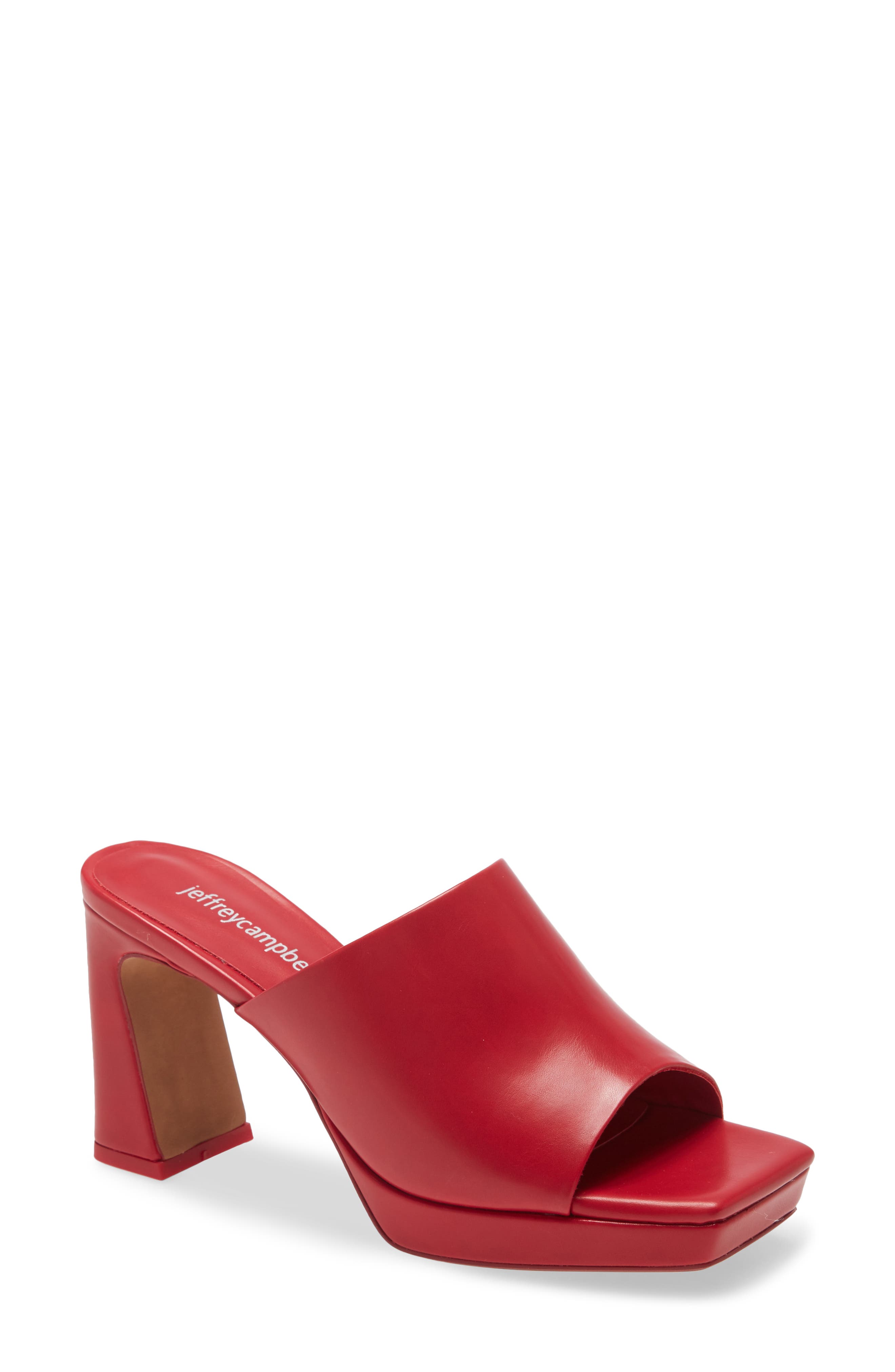 Womens Red Platform Stilleto High Heel Shoe Faux Suede Size 4